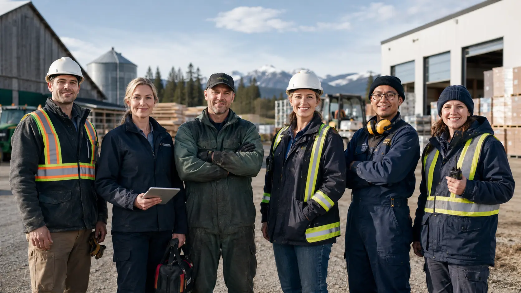 Workers representing Reon service industries in a Canadian yard